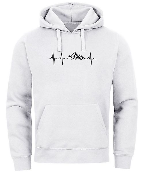 Neverless Hoodie Hoodie Herren Print Wandern Berge Herzschlag Outdoor Aufdr günstig online kaufen
