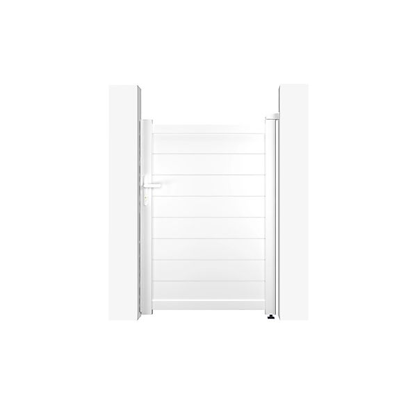 Casanoov Gartentür 1M Eiger H 140Cm & 2 Alu Pfosten H 166Cm Weiß günstig online kaufen