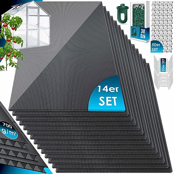 KESSER Gewächshaus, 14x Polycarbonat Hohlkammerstegplatten 4mm günstig online kaufen
