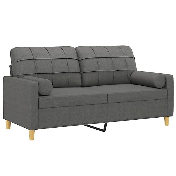 vidaXL 2-Sitzer-Sofa mit Zierkissen Dunkelgrau 140 cm Stoff 3200783 günstig online kaufen