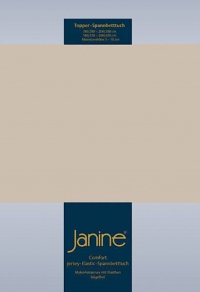 Janine Janine Topper-Spannbetttuch 5001 (für Box-Spring Betten) perlblau (3 günstig online kaufen