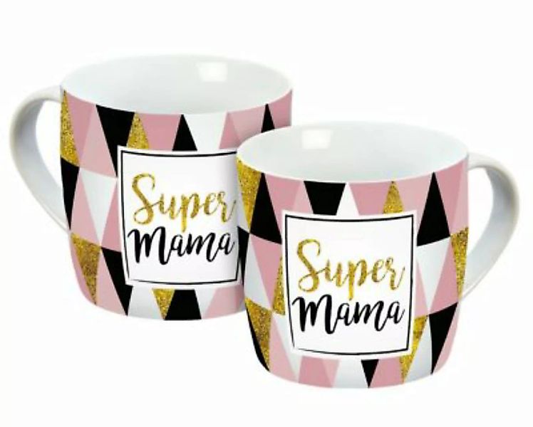Geda Labels Tasse Super Mama Muster 300ml Tassen bunt günstig online kaufen