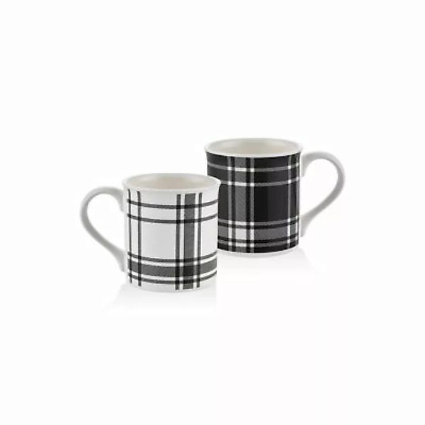 THE MIA Kaffeetasse 2er Set Square - schwarz mit Muster günstig online kaufen