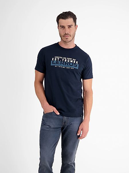 LERROS T-Shirt "LERROS Unifarbenes T-Shirt mit Print" günstig online kaufen