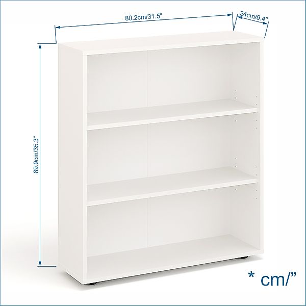 KOMTO Bücherregal Lumo 80 cm breit Regal mit 3, 4, 6 Ebenen und Höhenverste günstig online kaufen