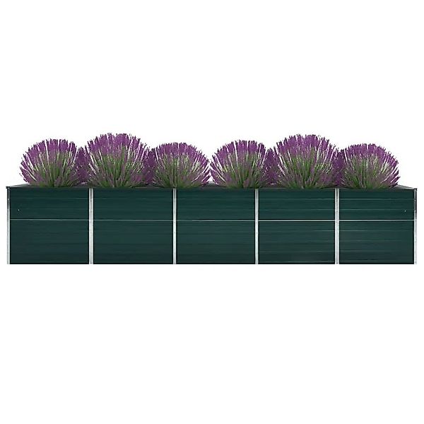 vidaXL Hochbeet, Garten-Hochbeet Verzinkter Stahl 400×80×77 günstig online kaufen