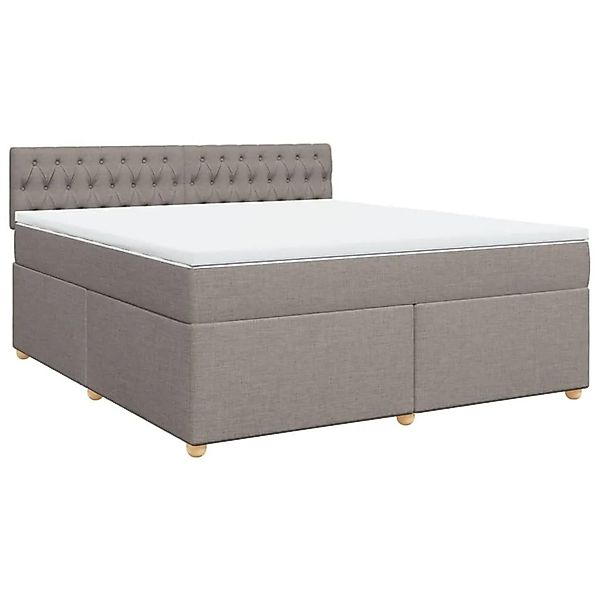 vidaXL Boxspringbett mit Matratze Taupe 180x200 cm Stoff 3286770 günstig online kaufen