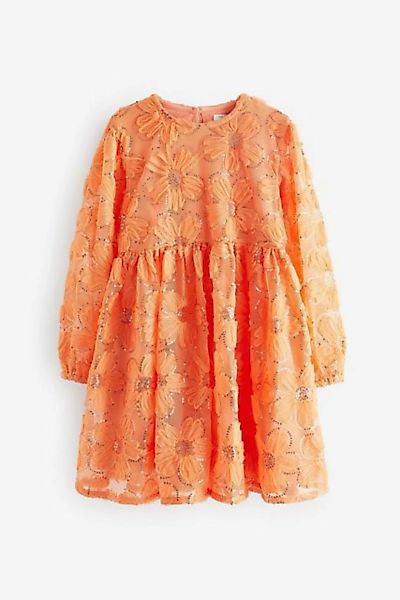 Next Partykleid Langärmeliges Partykleid aus Netz mit Pailletten (1-tlg) günstig online kaufen