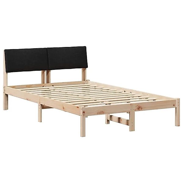 vidaXL Bettgestell Braun und Schwarz 120 x 190 cm Massivholz Kiefer 878556 günstig online kaufen