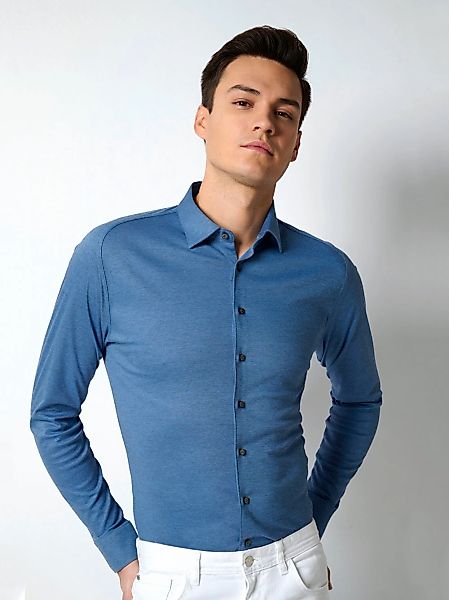 DESOTO Langarmhemd "Jerseyhemd Casual Kent" Mit Rundhalsausschnitt günstig online kaufen