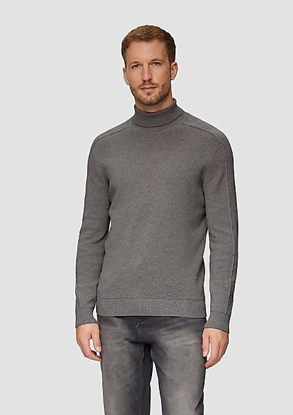 s.Oliver Longpullover Strickpullover Strukturierter Rollkragenpullover mit günstig online kaufen