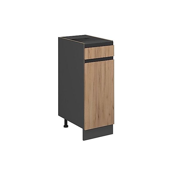 Vicco Küchenunterschrank R-Line Goldkraft Eiche/Anthrazit 30 cm J-Shape ohn günstig online kaufen