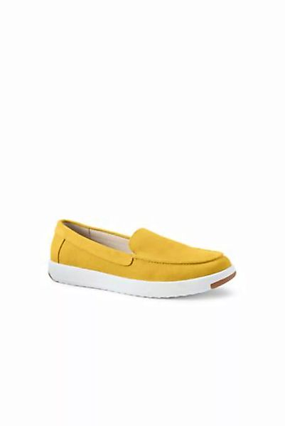 Federleichte Komfort-Loafer, Damen, Größe: 41 Weit, Gelb, Rauleder, by Land günstig online kaufen