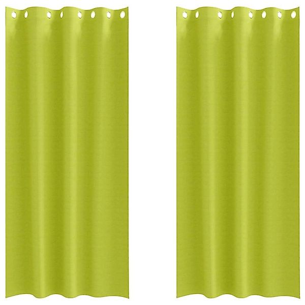 vidaXL Verdunkelungs-Vorhänge mit Ringen Grün Polyester 4107390 günstig online kaufen