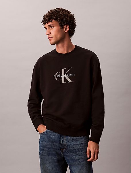 Calvin Klein Jeans Sweatshirt "LS EU 350TERRY MONOLOGO CN SWTSH" Rundhalsau günstig online kaufen