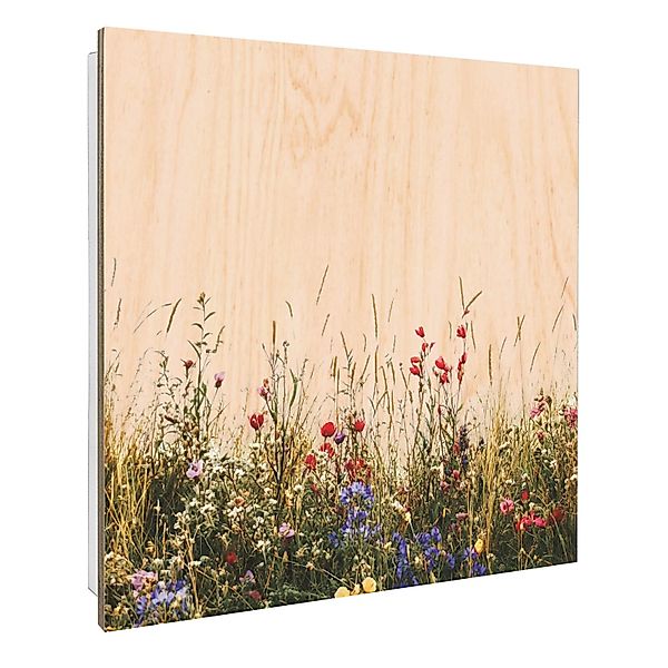 Banjado Großer Schlüsselbox Holz 30x30cm Weiß Scharnier Rechts 50 Haken Sch günstig online kaufen