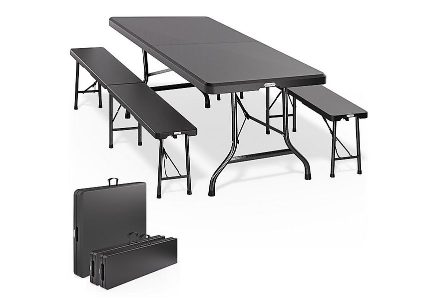 Casaria Bierzeltgarnitur, Klappbar Kunststoff 180cm Biertischgarnitur Festz günstig online kaufen