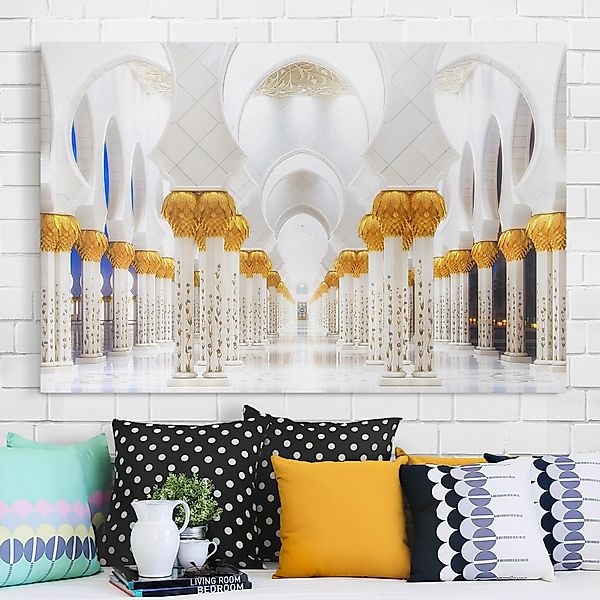 Leinwandbild - Querformat Moschee in Gold günstig online kaufen