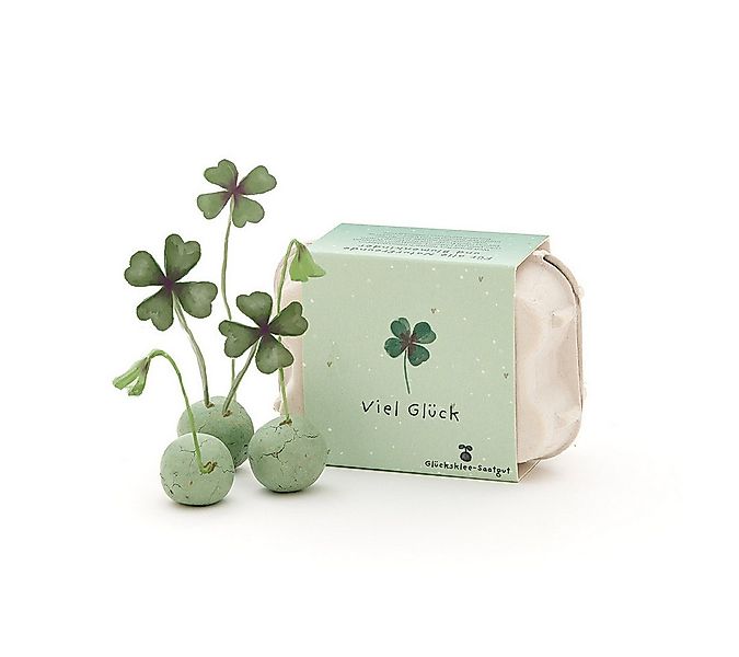 Die Stadtgärtner Blumensamen 6 Saatkugel mit Glücksklee-Saatgut im Mini-Eie günstig online kaufen