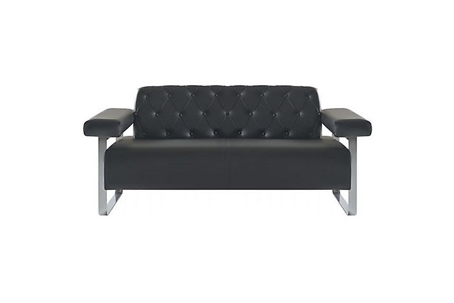 JVmoebel 2-Sitzer Luxus Schwarz 2-Sitzer Sofa Chesterfield Stil Original De günstig online kaufen