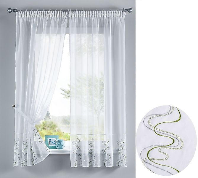 Gardinenbox Gardine, Stangendurchzug (2 St), transparent, günstig online kaufen