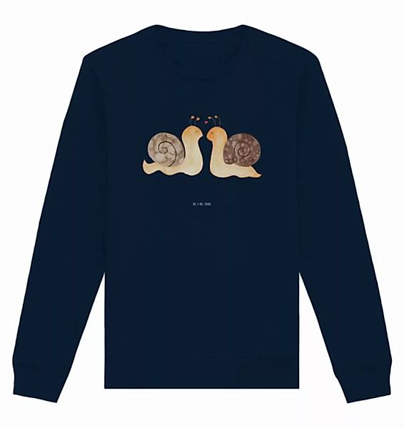 Mr. & Mrs. Panda Longpullover Größe L Schnecken Liebe - French Navy - Gesch günstig online kaufen