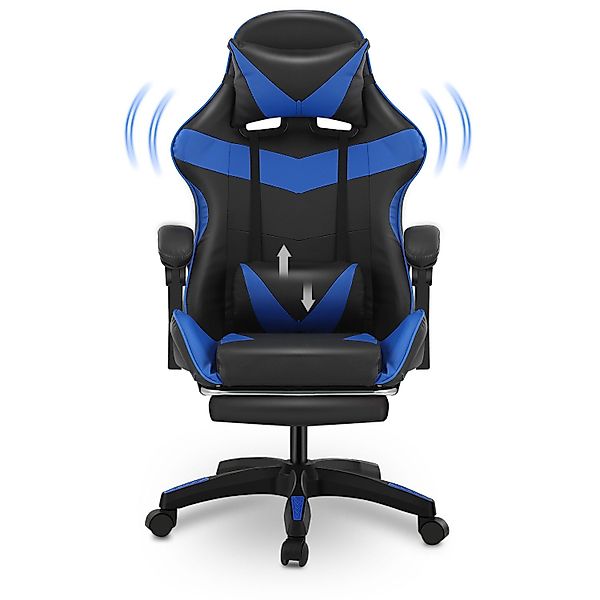 LOVONLIVE Gaming-Stuhl Bürostuhl mit Massagefunktion, Fußstütze, günstig online kaufen