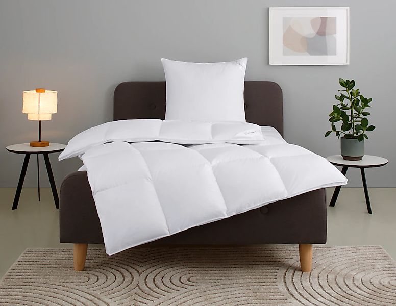 Home affaire Gänsedaunenbettdecke + Kopfkissen "Litrone Bettdecke 135x200 c günstig online kaufen