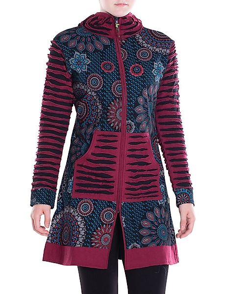Vishes Kurzmantel Damen Mandala Blumen Jersey-Mantel günstig online kaufen