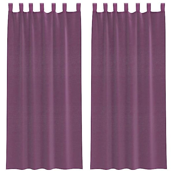 vidaXL Voile Vorhänge mit Schlaufen 2 Stk Violett 140x225 cm 4102293 günstig online kaufen