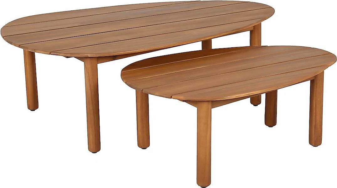 Best Beistelltisch "Pebble", (Packung, 1 St.), Beistelltisch-Set Akazie 2-t günstig online kaufen
