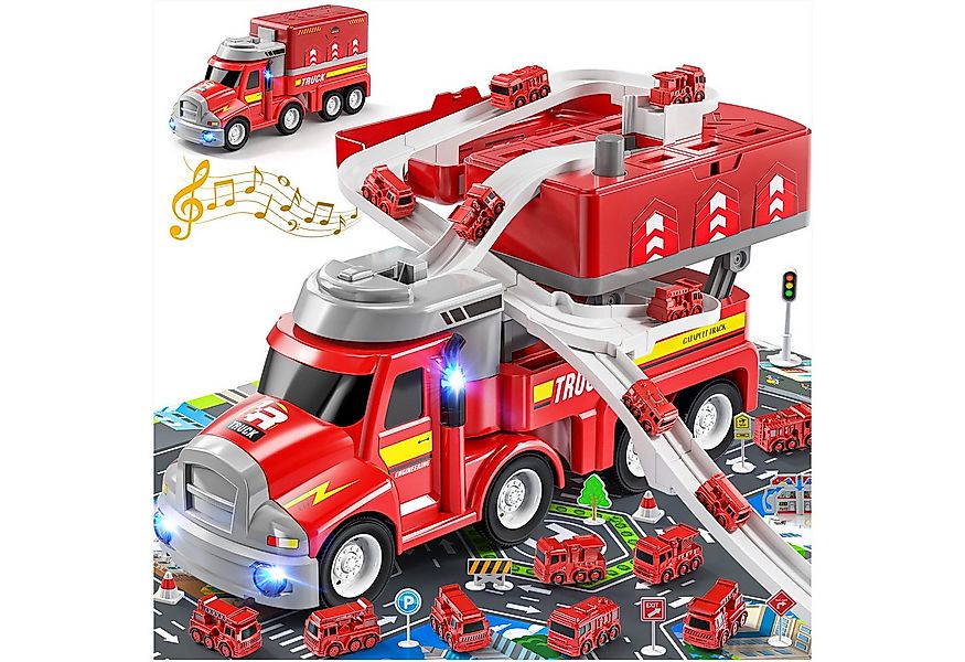 TEMI Spielzeug-Auto Auto Abenteuer Spielzeug Auto Träger Spielzeug mit 8 Mi günstig online kaufen