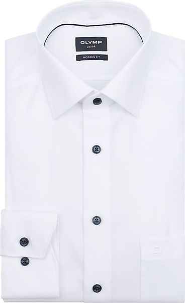 OLYMP Luxor Hemd Diamond Twill Weiß - Größe 43 günstig online kaufen