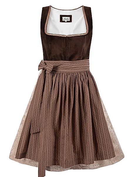 Trachten24.de Dirndl Midi Dirndl Hilde dunkelbraun günstig online kaufen