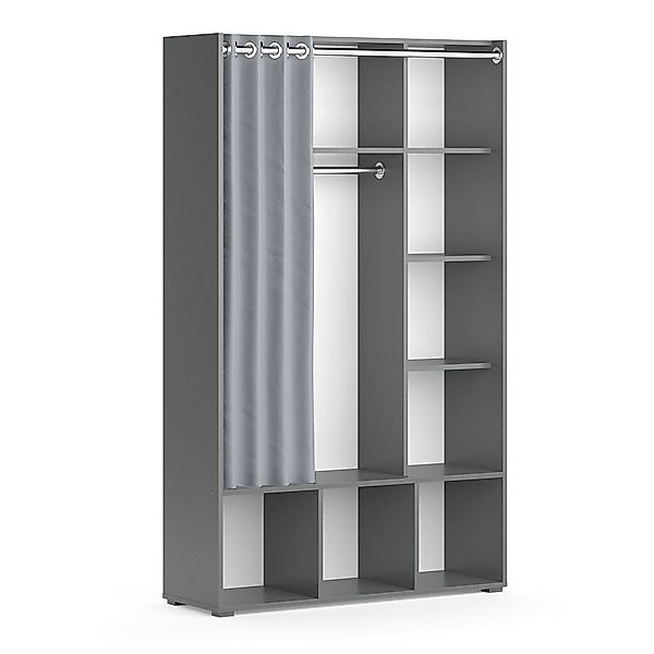 Vicco Kleiderschrank Luigi, Grau, 105.8 x günstig online kaufen