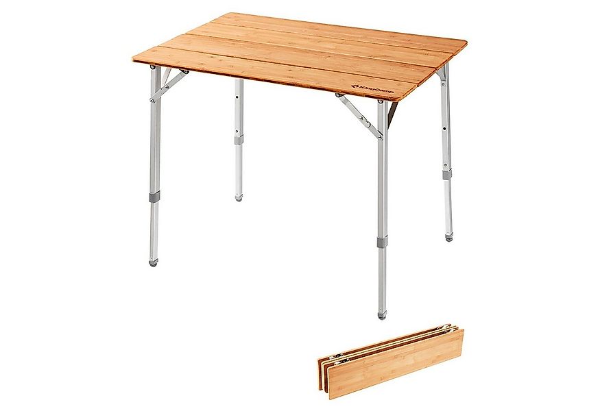 KingCamp Campingtisch Bambus Falt Tisch Camping Klapptisch, Garten Alu Holz günstig online kaufen