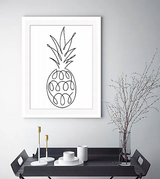 queence Bild »Juliane«, Ananas, gerahmt, Ananas günstig online kaufen