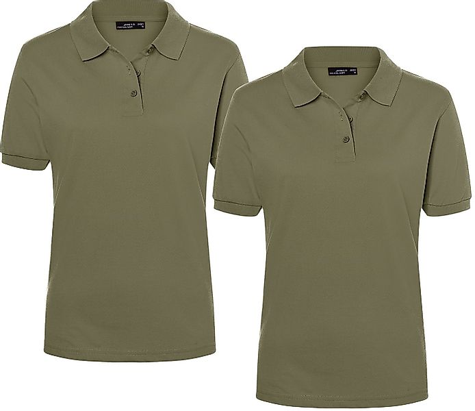 James & Nicholson Poloshirt Doppelpack Feines Damen Piqué-Poloshirt mit ges günstig online kaufen
