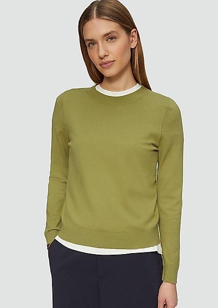 s.Oliver Longpullover Strickpullover Strickpullover aus Viskosemix günstig online kaufen