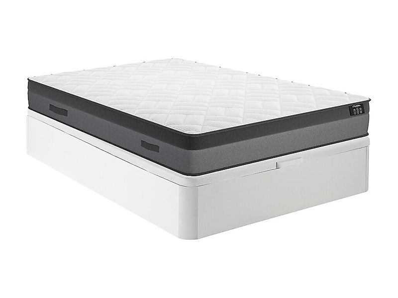 Set aus Bettgestell mit Bettkasten + Matratze - 160 x 200 cm - Taschenfeder günstig online kaufen