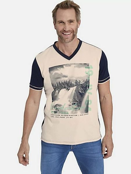 Jan Vanderstorm T-Shirt KISPING Rückenteil in Kontrastfarbe günstig online kaufen