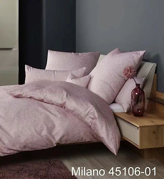 Janine Janine Mako-Satin Bettwäsche MILANO 45106 rosa beere Größe:  135x200 günstig online kaufen