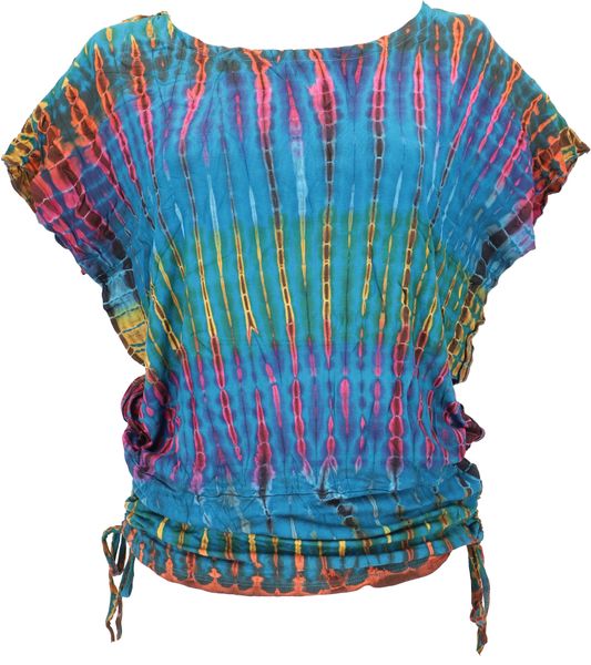Guru-Shop T-Shirt Batikshirt mit Fledermausärmeln, lockeres.. günstig online kaufen