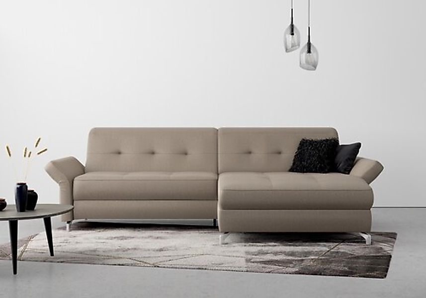 Home affaire Ecksofa »Maredo L-Form« Federkern, wahlweise auch mit Kopfteil günstig online kaufen