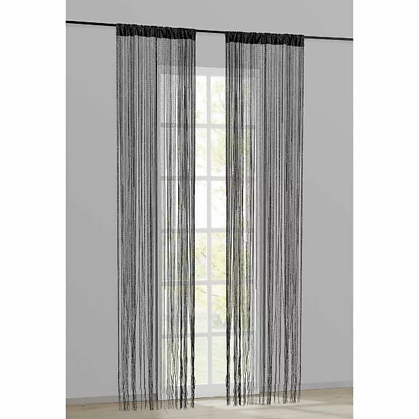 Fadenvorhang Lurex silber B/L: ca. 90x245 cm günstig online kaufen