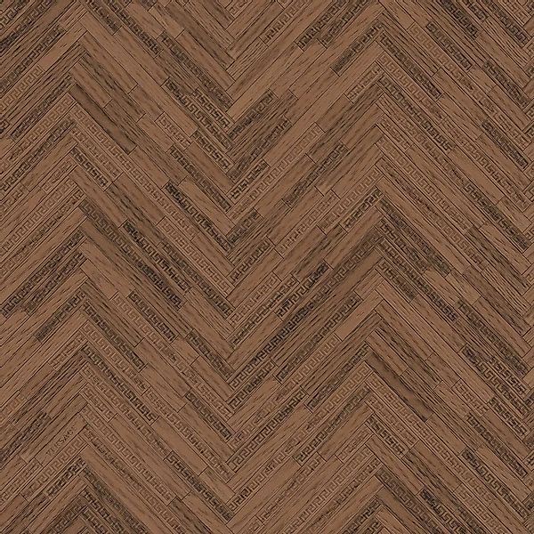 Bricoflor Holz Tapete für Wohn und Esszimmer Braune Tapete mit Fischgrät Mu günstig online kaufen