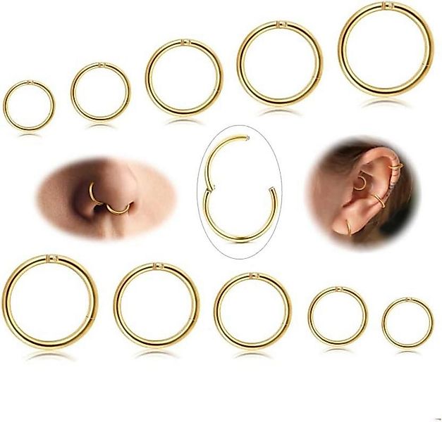 Diamday Nasenpiercing-Set 10 Stück 316L Stahl günstig online kaufen