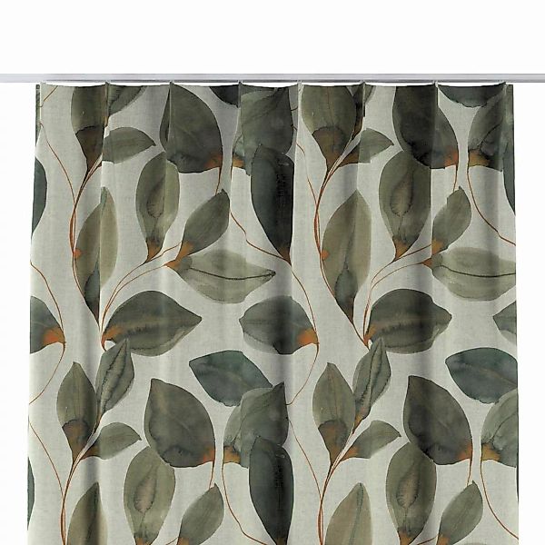 Vorhang mit flämischen 1-er Falten, grau-grün, Abigail (143-17) günstig online kaufen