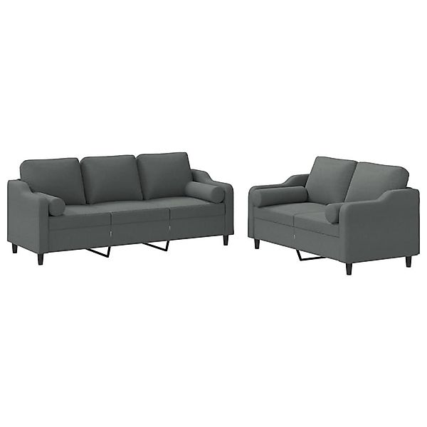 vidaXL Sofa 2-tlg. Sofagarnitur mit Kissen günstig online kaufen