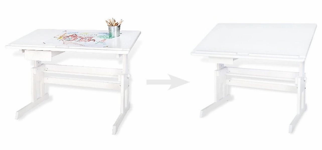 Pinolino Kinderschreibtisch "Lena, weiß" Made in Europe günstig online kaufen